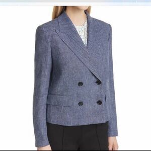 Hugo Boss Joia Linen Blazer Blue 12